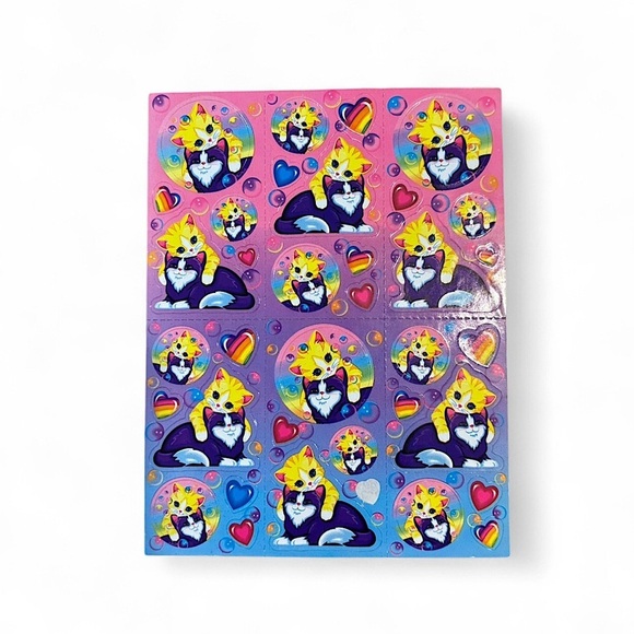 Lisa Frank Other - Vintage 90s Lisa Frank Bubble Kitten Sticker Sheet Missing 1 Sticker